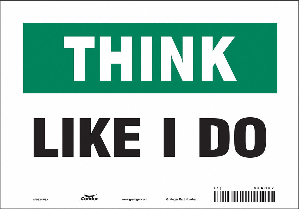 Safety Sign 7 in x 10 in Vinyl