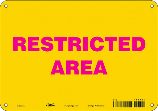 Safety Sign 7 in x 10 in Polyethylene