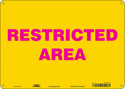 Safety Sign 10 in x 14 in Polyethylene