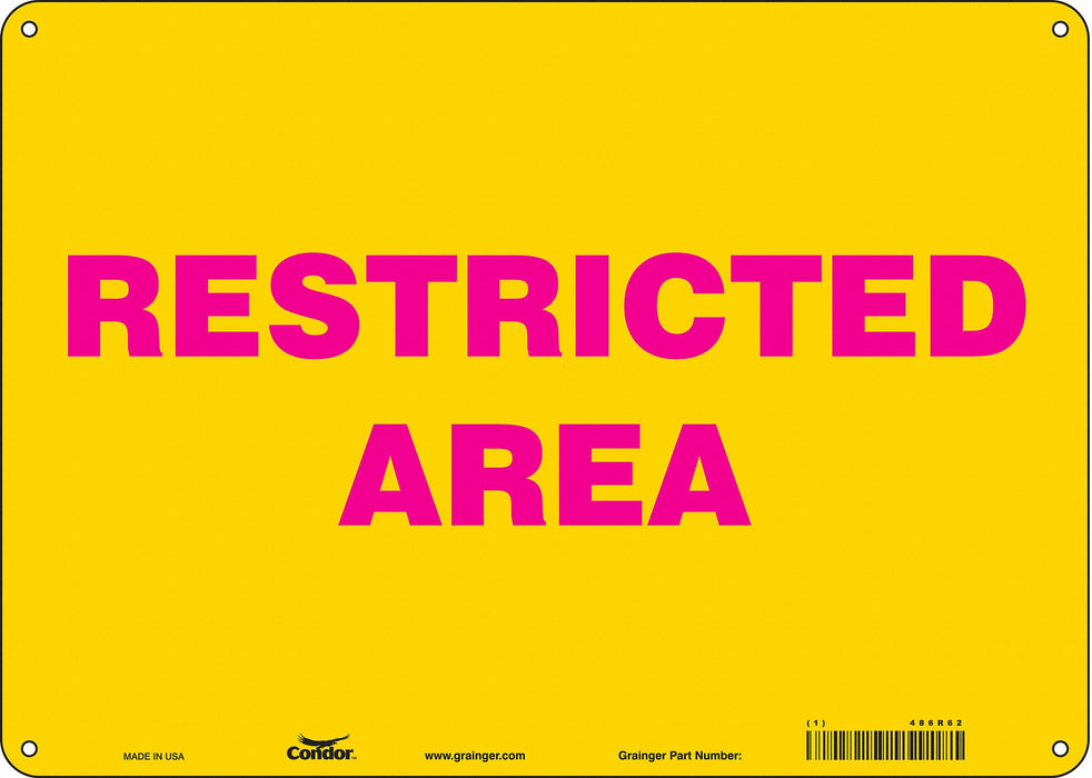 Safety Sign 10 in x 14 in Polyethylene