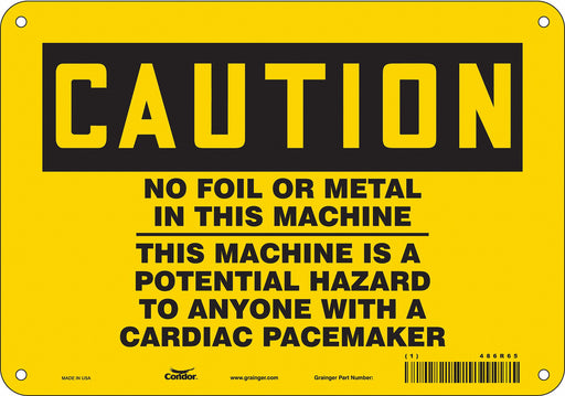 Safety Sign 7 in x 10 in Aluminum