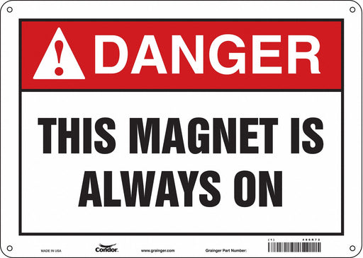 Safety Sign 10 inx14 in Aluminum