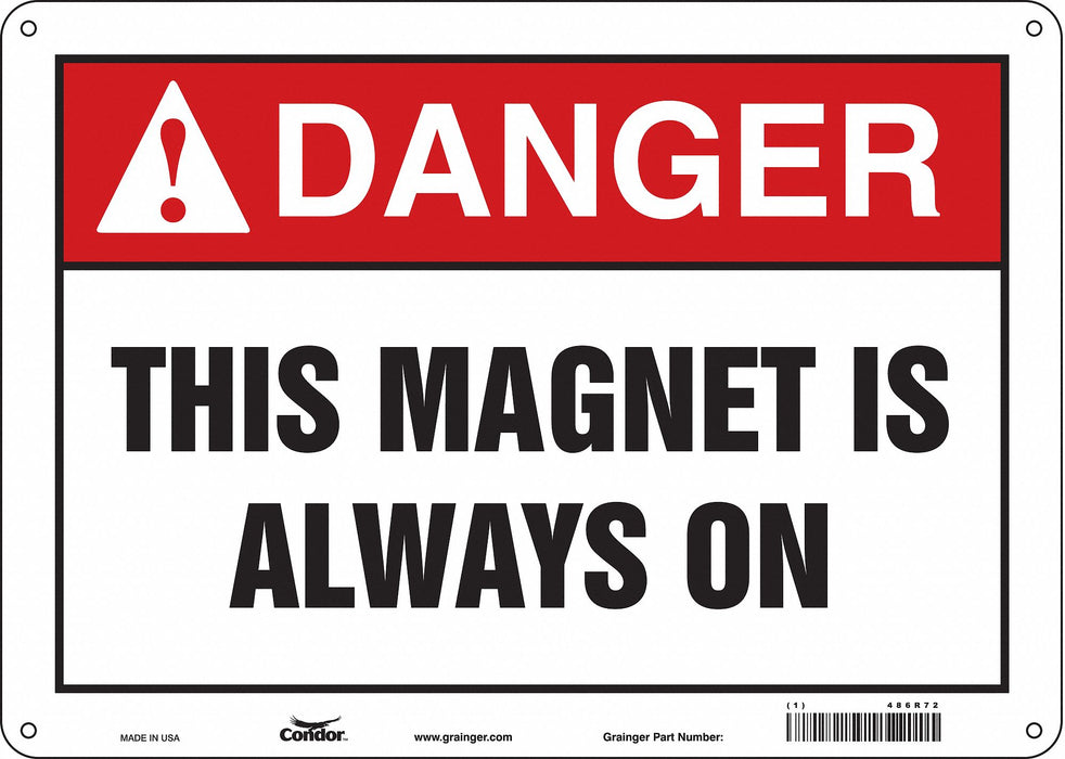Safety Sign 10 inx14 in Aluminum