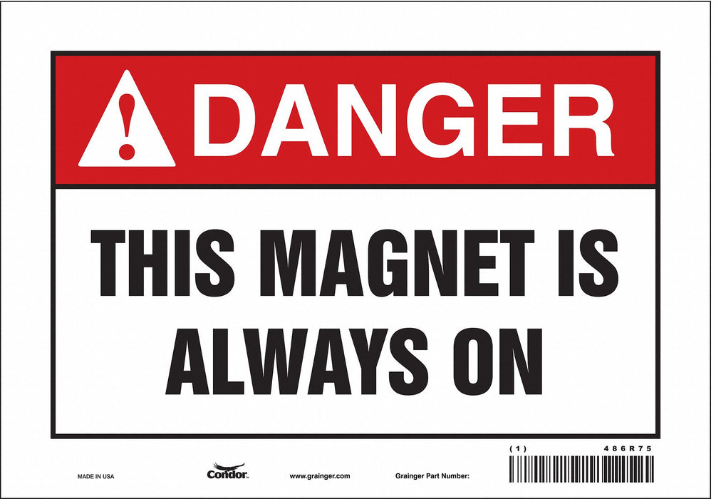 Safety Sign 7 inx10 in Vinyl