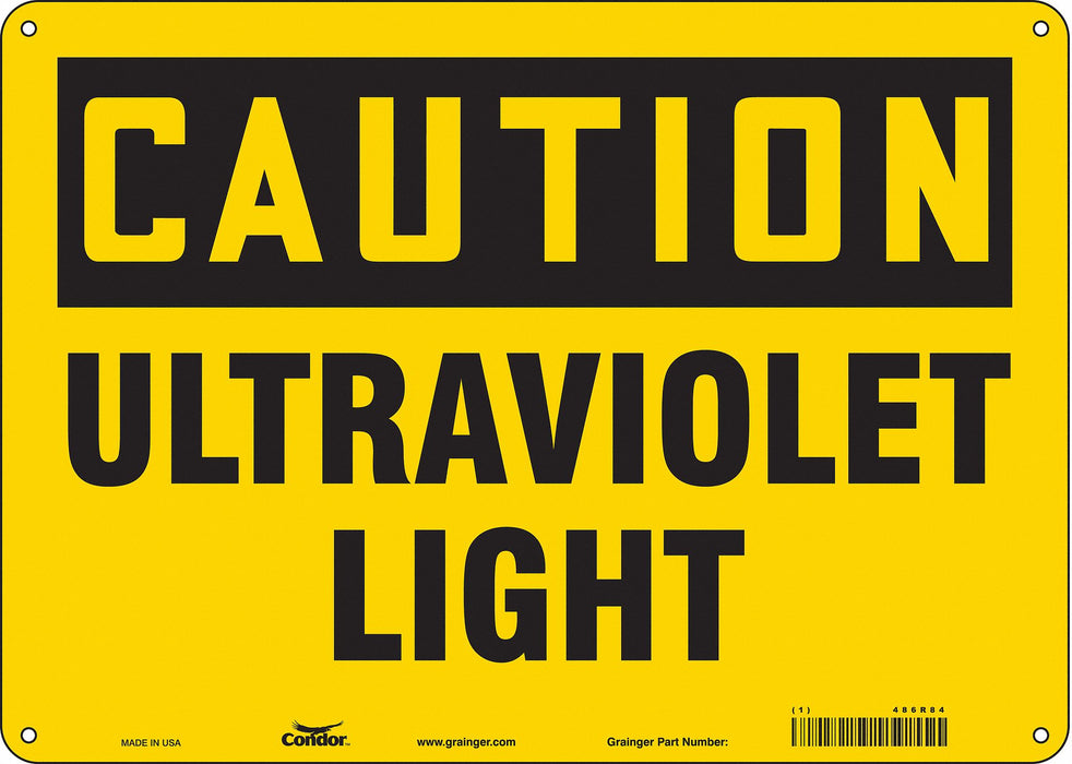 Safety Sign 10 in x 14 in Aluminum