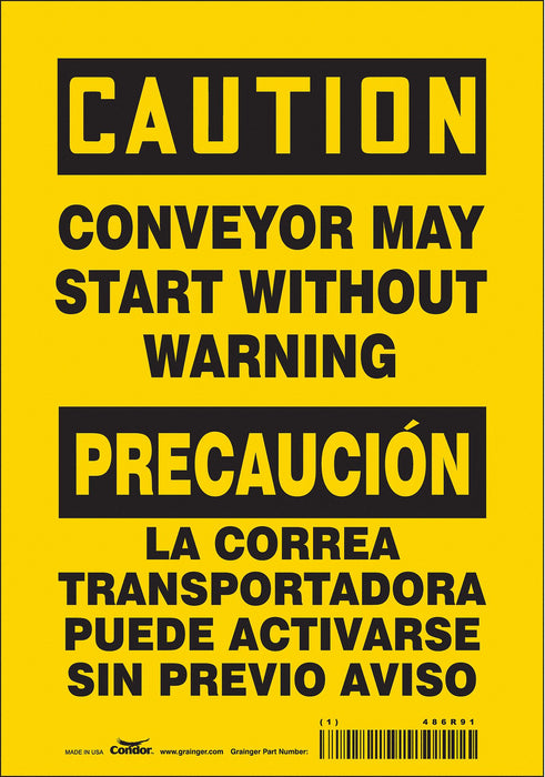 Safety Sign 10 inx7 in Vinyl