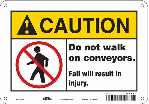 Safety Sign 7 in x 10 in Aluminum