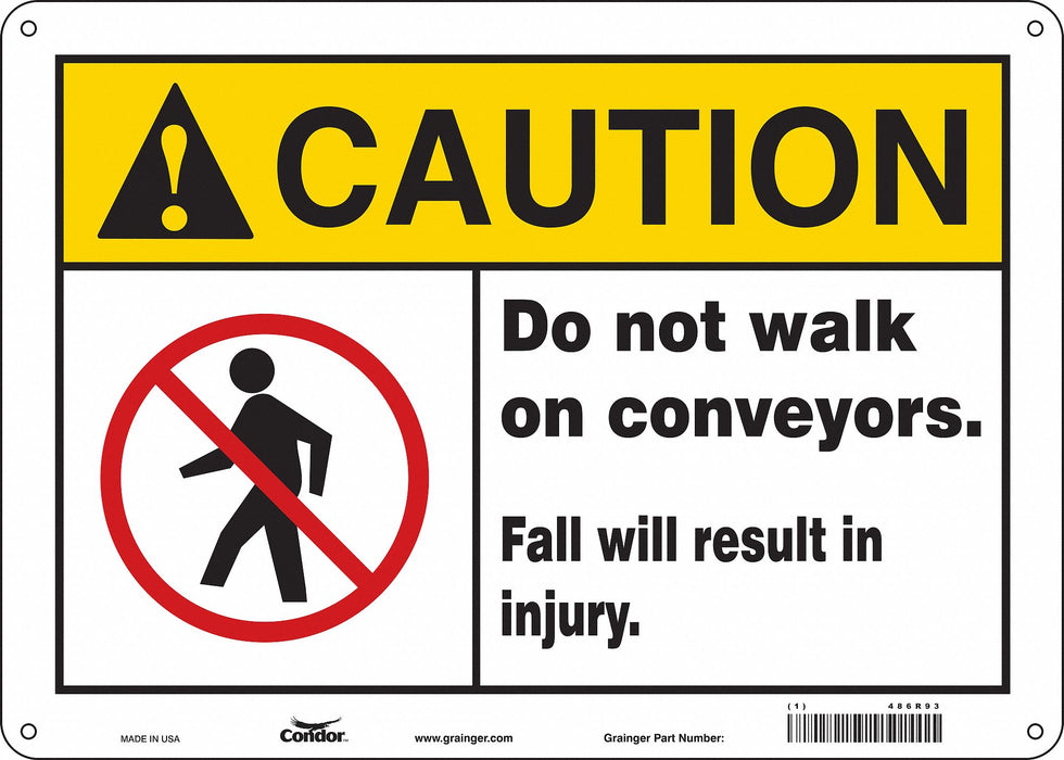 Safety Sign 10 inx14 in Aluminum