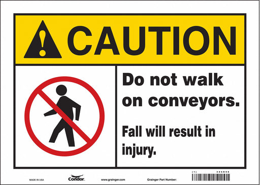 Safety Sign 10 in x 14 in Vinyl