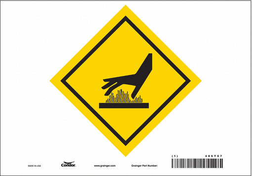Safety Sign 7 in x 10 in Vinyl