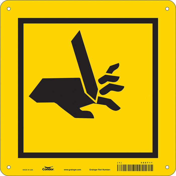 Safety Sign 10 in x 10 in Polyethylene