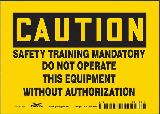 Safety Sign 5 in x 7 in Vinyl