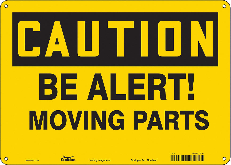 Safety Sign 10 in x 14 in Polyethylene