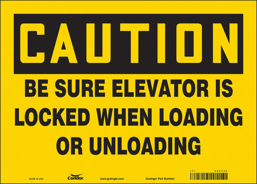 Safety Sign 10 in x 14 in Vinyl