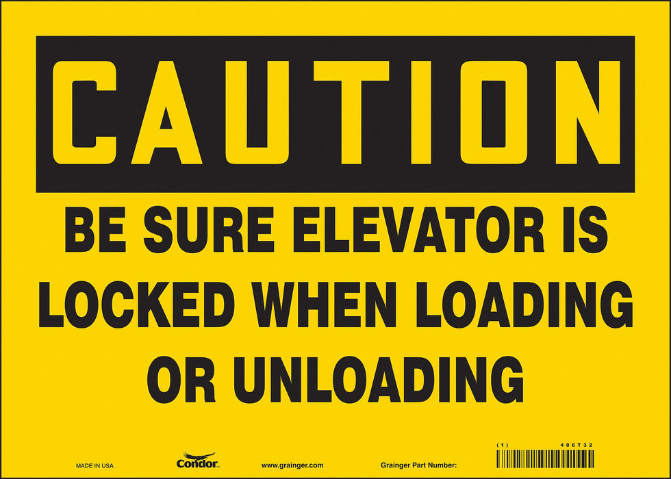 Safety Sign 10 in x 14 in Vinyl