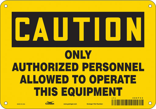 J9055 Safety Sign 7 in x 10 in Aluminum