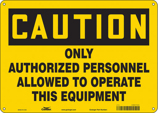 J9055 Safety Sign 10 inx14 in Aluminum