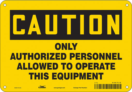 J9055 Safety Sign 7 inx10 in Polyethylene