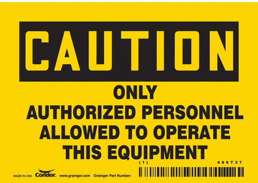 J9055 Safety Sign 3.5in x 5in Vinyl