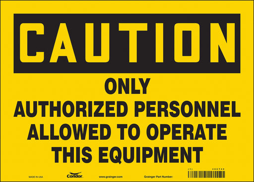J9055 Safety Sign 10 in x 14 in Vinyl