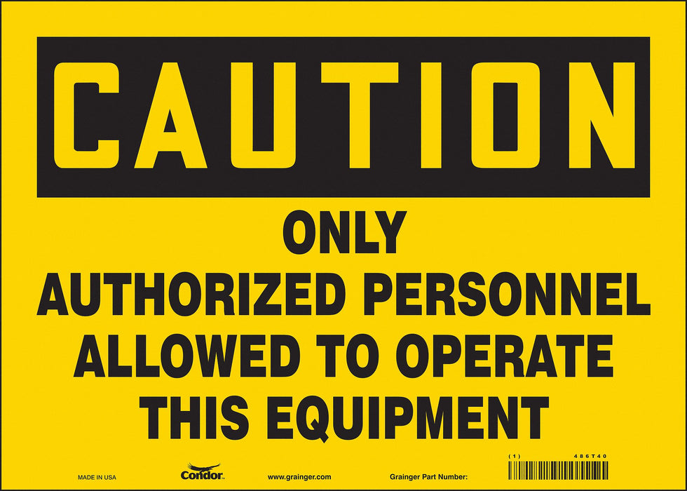 J9055 Safety Sign 10 in x 14 in Vinyl