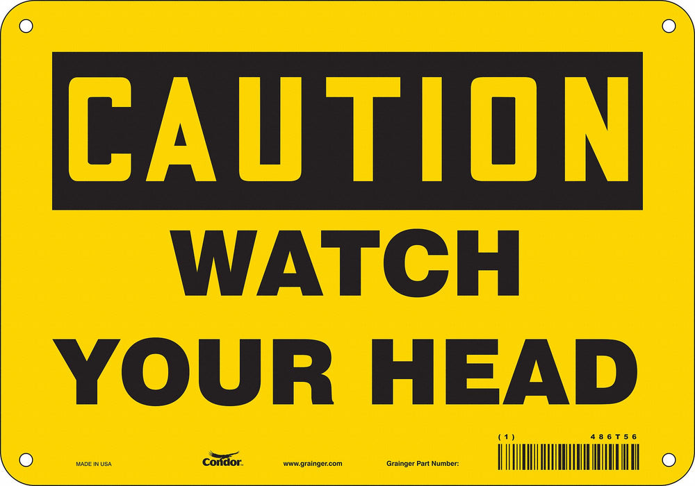 Safety Sign 7 inx10 in Polyethylene