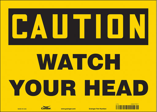Safety Sign 10 in x 14 in Polyethylene