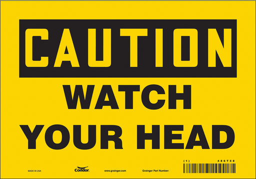 Safety Sign 7 inx10 in Vinyl