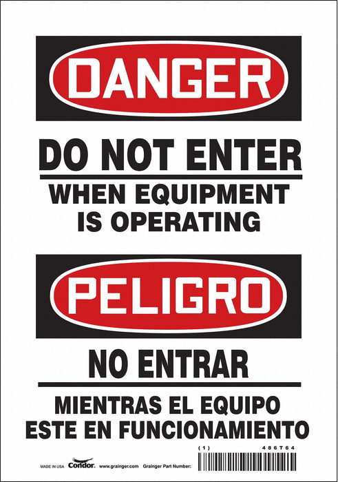 Safety Sign 10 in x 7 in Vinyl