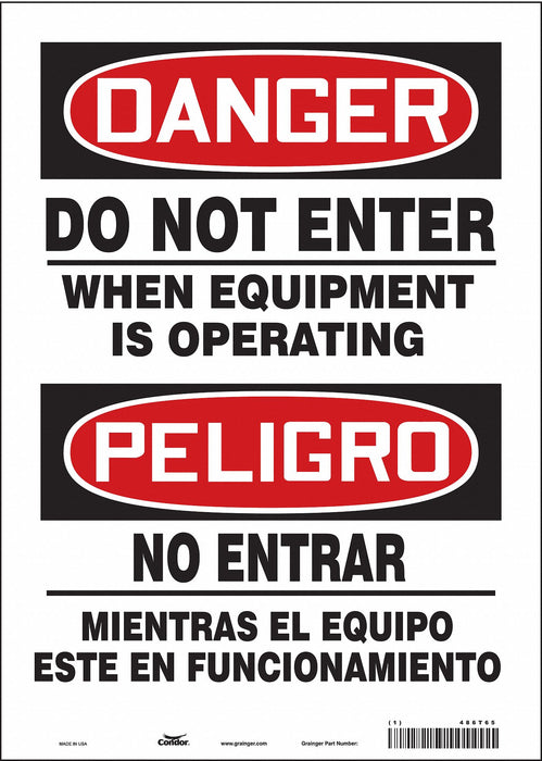 Safety Sign 14 in x 10 in Vinyl