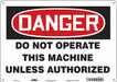 Safety Sign 10 in x 14 in Polyethylene