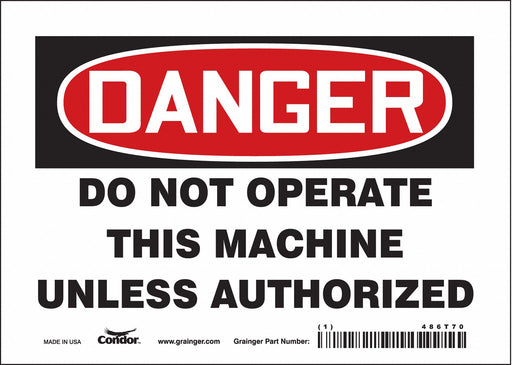 Safety Sign 5 inx7 in Vinyl