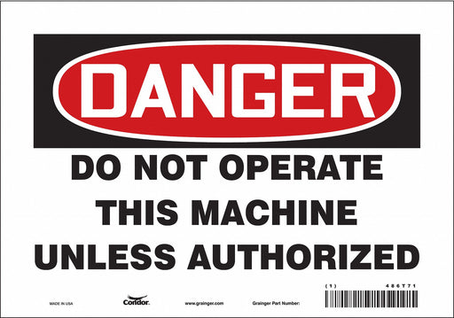 Safety Sign 7 inx10 in Vinyl