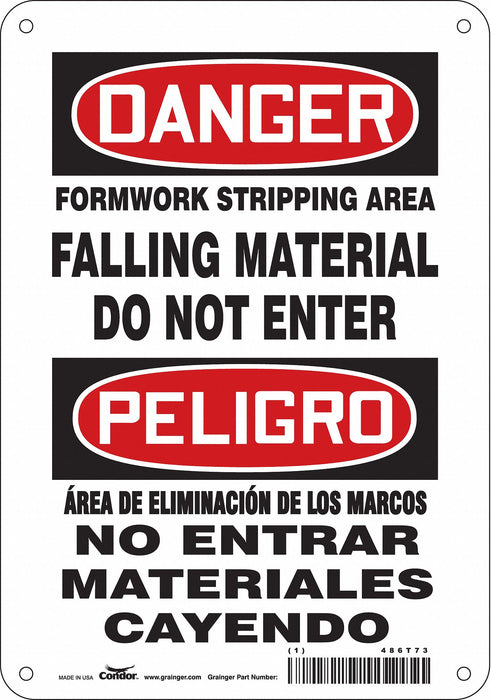 Safety Sign 10 in x 7 in Aluminum