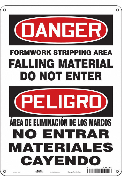 Safety Sign 14 inx10 in Aluminum