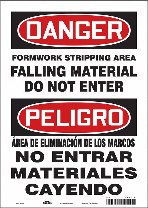 Safety Sign 14 in x 10 in Vinyl