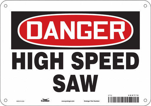 Safety Sign 7 in x 10 in Aluminum