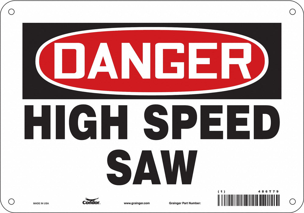 Safety Sign 7 in x 10 in Aluminum