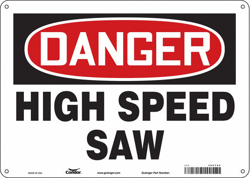 Safety Sign 10 in x 14 in Aluminum