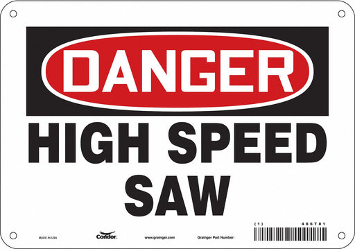 Safety Sign 7 inx10 in Polyethylene