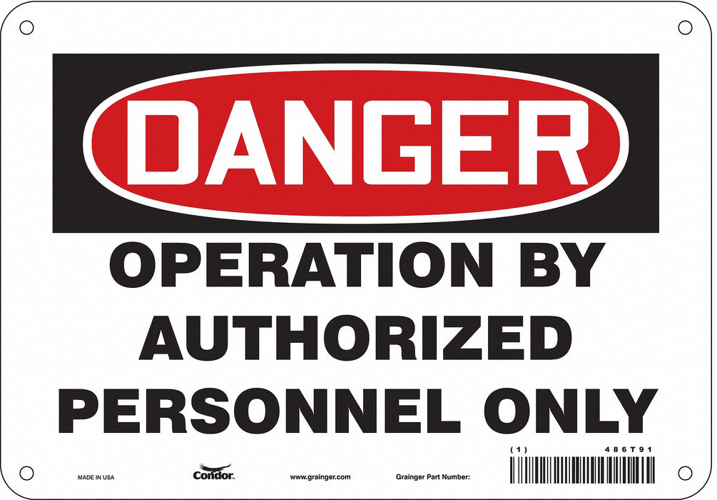 Safety Sign 7 in x 10 in Aluminum