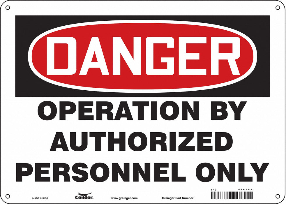 Safety Sign 10 in x 14 in Aluminum