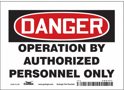 Safety Sign 5 in x 7 in Vinyl