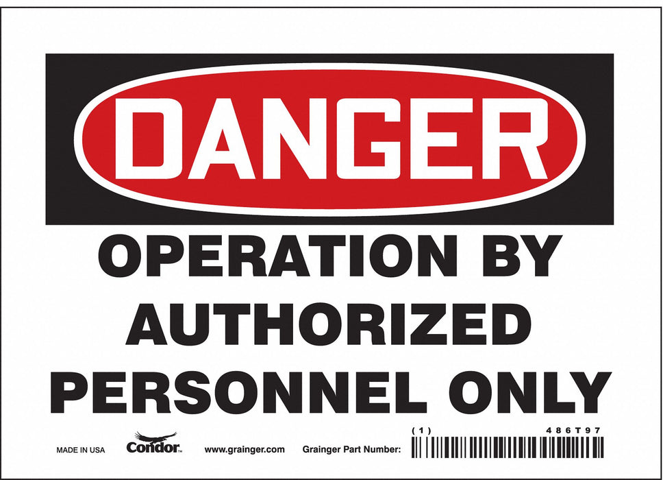 Safety Sign 5 in x 7 in Vinyl