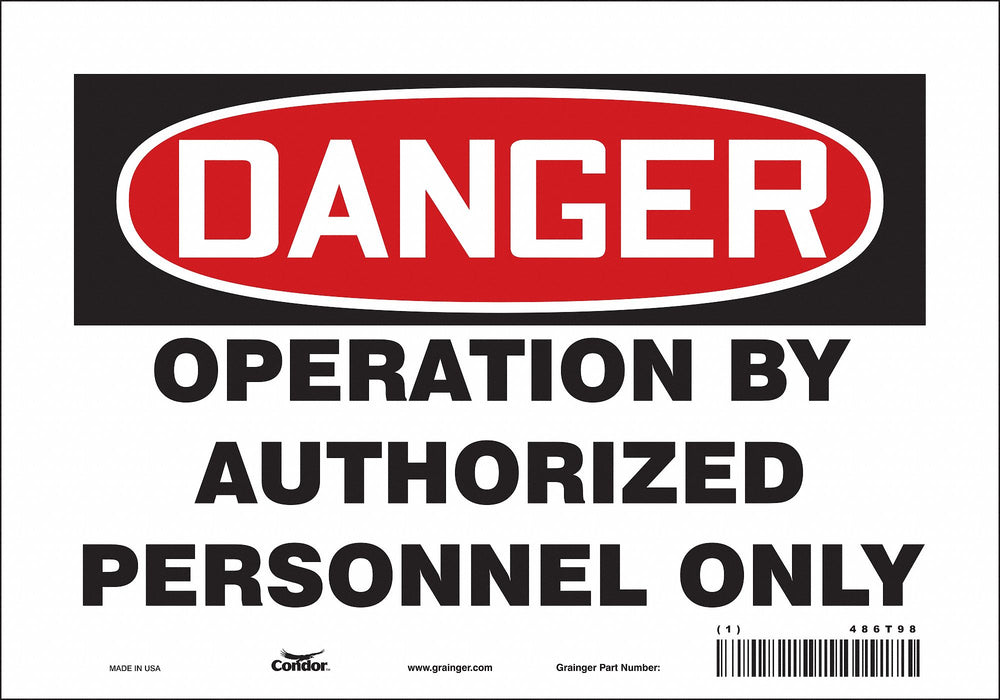 Safety Sign 7 in x 10 in Vinyl