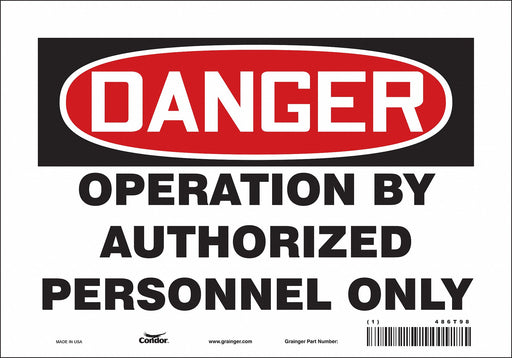 Safety Sign 7 in x 10 in Vinyl