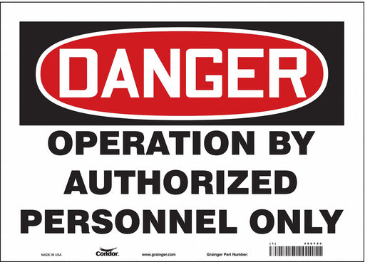 Safety Sign 10 in x 14 in Vinyl