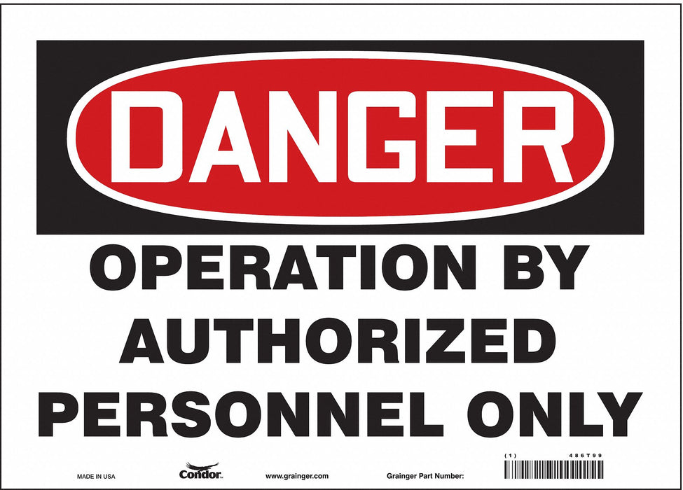 Safety Sign 10 in x 14 in Vinyl
