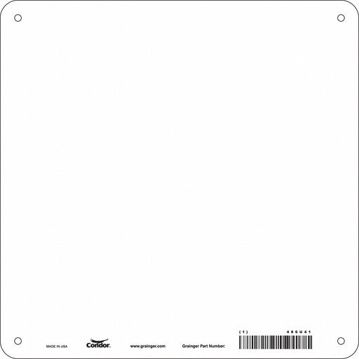 Safety Sign 10 in x 10 in Aluminum PK10