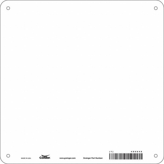 Safety Sign 10inx10in Polyethylene PK10